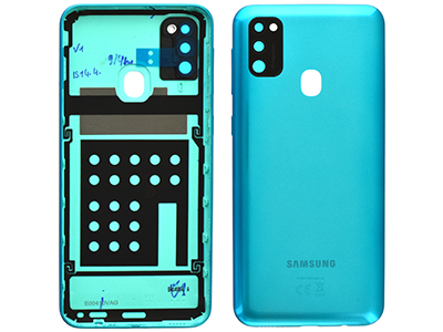 Samsung SM-M215 Galaxy M21 - Cover Batteria + Vetrino Camera + Tasti Laterali Verde