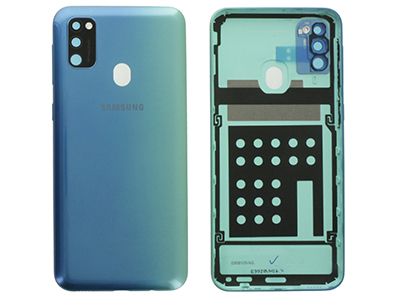 Samsung SM-M307 Galaxy M30s - Cover Batteria + Vetrino Camera + Tasti Laterali Blu