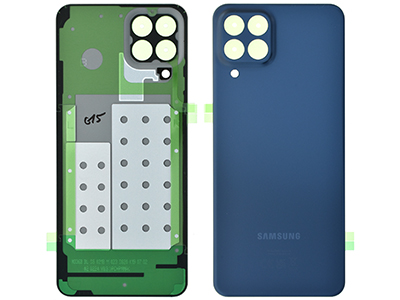 Samsung SM-M336 Galaxy M33 5G - Cover Batteria + Vetrino Camera + Adesivi Blue