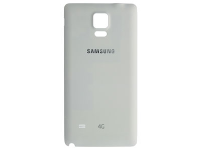 Samsung SM-N910 Galaxy NOTE 4 - Guscio Batteria Similpelle Bianco