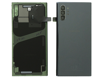 Samsung SM-N975 Galaxy Note 10+ - Cover Batteria in vetro + Vetrino Camera + Adesivi Nero
