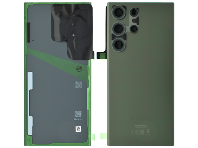 Samsung SM-S918 Galaxy S23 Ultra - Cover Batteria + Vetrino Camera + Adesivi Green
