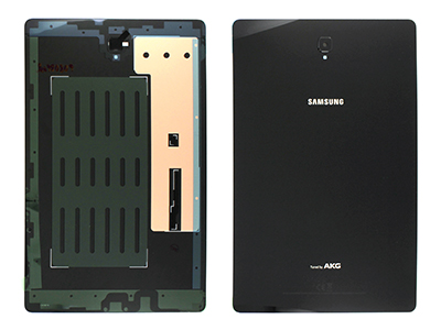 Samsung SM-T835 Galaxy TAB S4 10.5''  LTE - Guscio Posteriore in Vetro + Vetrino Camera + Adesivi  Nero