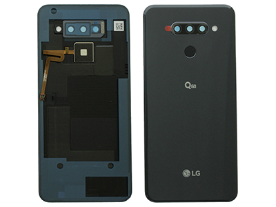 Lg LMX525EAW Q60 Dual Sim - Cover Batteria + Lettore Impronta + Vetrino Camera Nero