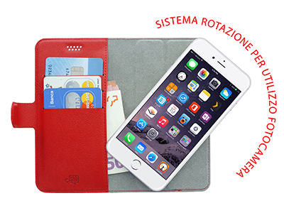 Sony Xperia Z3  D6603 - Universal PU Leather Case size XL up to 5.5'' Red