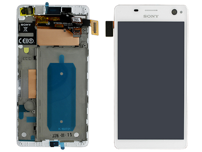 Sony Xperia C4 - Lcd + Touchscreen + Frame Bianco