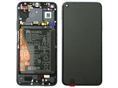 Huawei Nova 5T - Lcd + Touchscreen + Batteria + Frame + Altoparlante + Tasti Laterali Nero