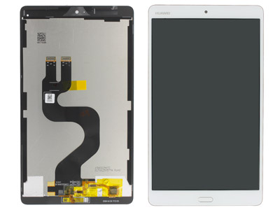 Huawei Media Pad M3 8.4'' LTE - Lcd + Touchscreen + Tasto Home Bianco