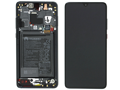 Huawei Mate 20 - Lcd + Touchscreen + Frame + Battery + Vibration + Speaker + Side Keys  Black