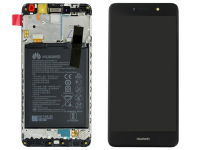 Huawei Nova Lite + - Lcd + Touchscreen + Frame + Batteria + Vibrazione + Altoparlante + Switch Tasti Lat. Nero