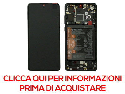 Huawei P30 - Lcd+Touch+Frame+Batteria+Tasti Laterali+Speaker Nero   *CHIAMA PRIMA X INFO*