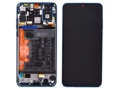 Huawei P30 Lite - Lcd + Touch + Frame + Battery + Side Keys Peacock Blue 