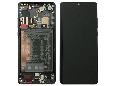 Huawei P30 Pro - Lcd + Touch + Frame + Batteria + Tasti Laterali + Altoparlante + Vibrazione  Nero