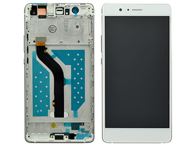 Huawei P9 Lite - Lcd + Touch screen + Frame + Tasti Laterali Bianco