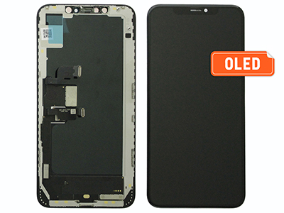 Apple iPhone Xs Max - Lcd+Touchscreen Nero - Qualità Eccelsa AA+ OLED **Stessa Tecnologia dell' Originale**