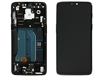 OnePlus OnePlus 6 - Lcd + Touch screen + Frame + Tasti Laterali Nero