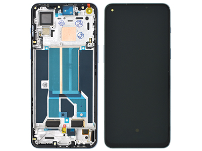 OnePlus OnePlus Nord 2 5G - Lcd + Touchscreen + Frame + Tasti Laterali Gray Sierra