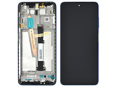 Xiaomi Poco X3 NFC - Lcd + Touchscreen + Frame + Tasto Volume Cobalt Blue