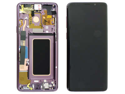 Samsung SM-G965 Galaxy S9 + - Lcd + Touchscreen + Altoparlante + Tasti Laterali Lilac Purple