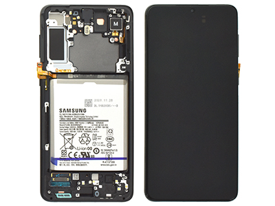 Samsung SM-G996 Galaxy S21+ 5G - Lcd + Touchscreen + Batteria + Tasti Laterali + Camera Frontale Phantom Black
