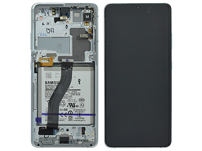 Samsung SM-G998 Galaxy S21 Ultra 5G - Lcd + Touchscreen + Batteria + Tasti Laterali Phantom Silver