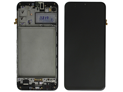 Samsung SM-M307 Galaxy M30s - Lcd + Touchscreen + Frame + Switch Tasti Laterali + Vibrazione Black
