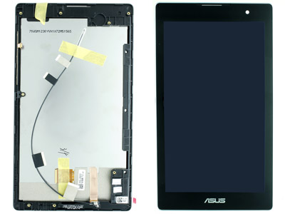 Asus ZenPad C 7.0 Z170CG / P01Y - Lcd + Touchscreen + Frame + Switch Tasti Laterali + Antenna 3G  Nero