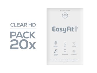 Apple iPhone X - Protective Films 18x12cm for EasyFit Plotter Pack 20pcs. Transparent