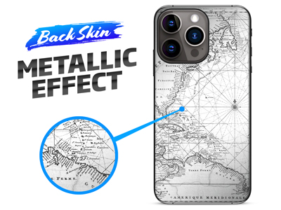 Apple iPhone 11 Pro - Pellicole BACKSKIN per plotter EasyFit Mappa Argento/Nero