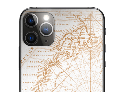 Nokia 532 Lumia - Pellicole BACKSKIN per plotter EasyFit Mappa Argento/Oro