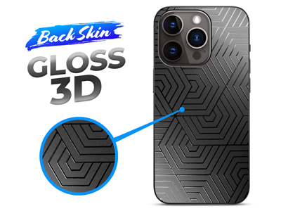 Apple iPhone 14 Pro - Pellicole BACKSKIN per plotter Easyfit Gloss 3D Esagono Trasparente