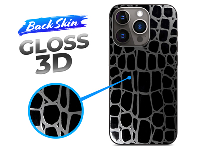 Samsung SM-A305 Galaxy A30 - Pellicole BACKSKIN per plotter Easyfit Gloss 3D Coccodrillo Trasparente