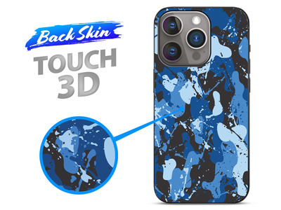 Apple iPhone 15 Pro Max - Pellicole BACKSKIN per plotter Easyfit Touch 3D Splash Militare Blu