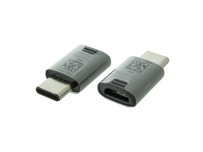 Samsung SM-G960 Galaxy S9 - EE-GN930BBE Adapter from USB Type-C to Micro USB 2.0 Black  **Bulk**