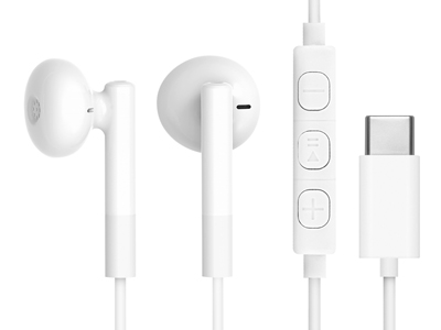 Huawei Matebook 14 2020 - Wired Stereo earphone - Usb C with microphone and remote control  White