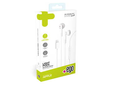 Apple iPhone 8 - Wired Stereo earphone - Lightning with microphone and remote control  White
