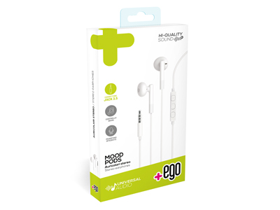 Samsung SM-T525 Galaxy TAB PRO 10.1 - Wired Stereo earphone - Jack 3,5mm with microphone and remote control  White
