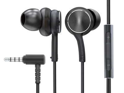 Mediacom SmartPad 7.0 S2 3G - Wired stereo earphone Premium - Jack 3,5mm with microphone and remote control Black