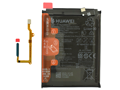 Huawei P40 Lite - Flat Cable + Lettore Impronta + Batteria Verde