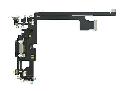 Apple iPhone 12 Pro Max - Flat cable + Connettore Ricarica + Microfono Nero  No Logo