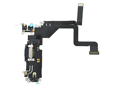 Apple iPhone 14 Pro - Flat cable + Connettore Ricarica + Microfono Purple No Logo