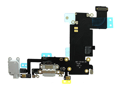 Apple iPhone 6s Plus - Flat cable + Jack Audio + Connettore Ricarica + Microfono Grigio Chiaro No logo