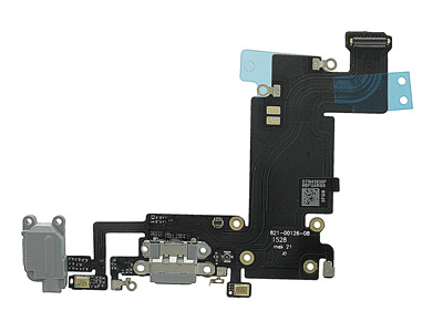 Apple iPhone 6s Plus - Flat cable + Jack Audio + Connettore Ricarica + Microfono Grigio Scuro No logo
