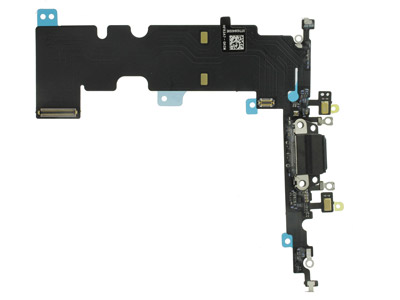 Apple iPhone 8 Plus - Flat cable + Connettore Ricarica + Microfono Nero  No Logo