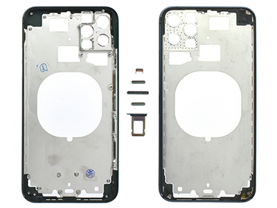 Apple iPhone 11 Pro Max - Frame in metallo +Tasti Laterali + Sportellino Sim Verde