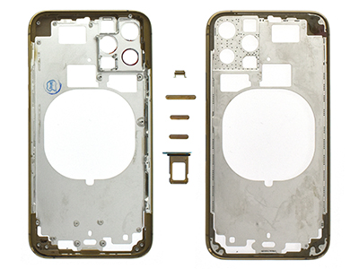 Apple iPhone 11 Pro - Frame in metallo +Tasti Laterali + Sportellino Sim Oro