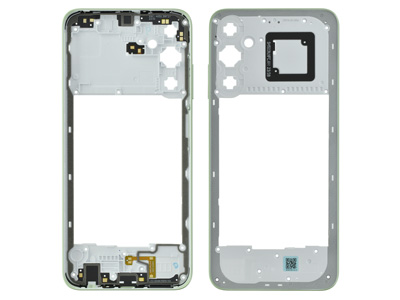 Samsung SM-A057 Galaxy A05s - Front Cover + Lcd Support Frame + NFC Antenna + Volume Key Light Green