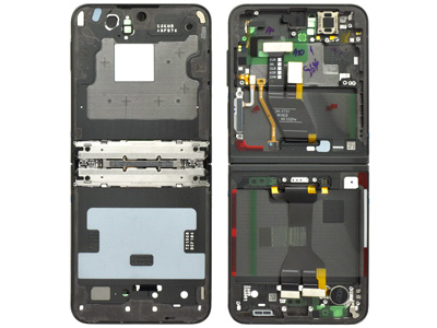 Samsung SM-F731 Galaxy Z Flip5 - Front Cover + Lcd Support Frame+ Side Keys Version Gray-Blue-Green-Yellow