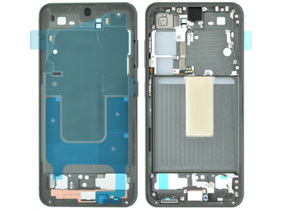 Samsung SM-S911 Galaxy S23 - Front Cover + Lcd Support Frame + Side Keys  Green