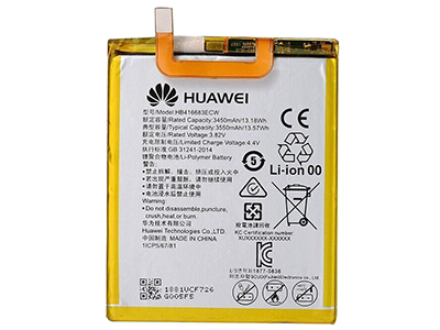 Huawei Nexus 6P - HB416683ECW Batteria 3450 mAh Li-Ion **Bulk**